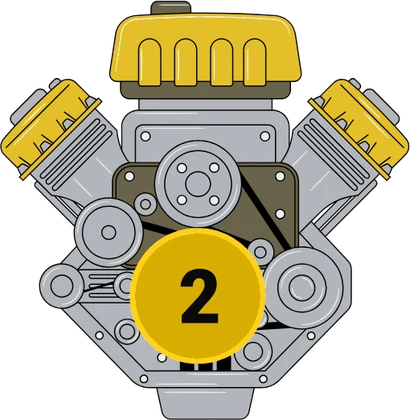 מנוע עם תג STAGE 2